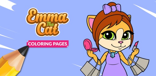 Emma the Cat Coloring Pages